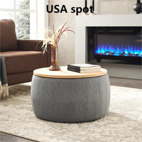 Round Storage Ottoma
